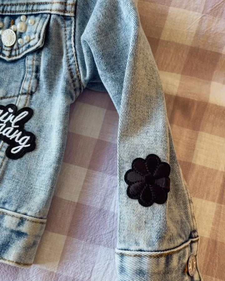 SAMPLE SALE - Custom Denim Jacket with 5 patches